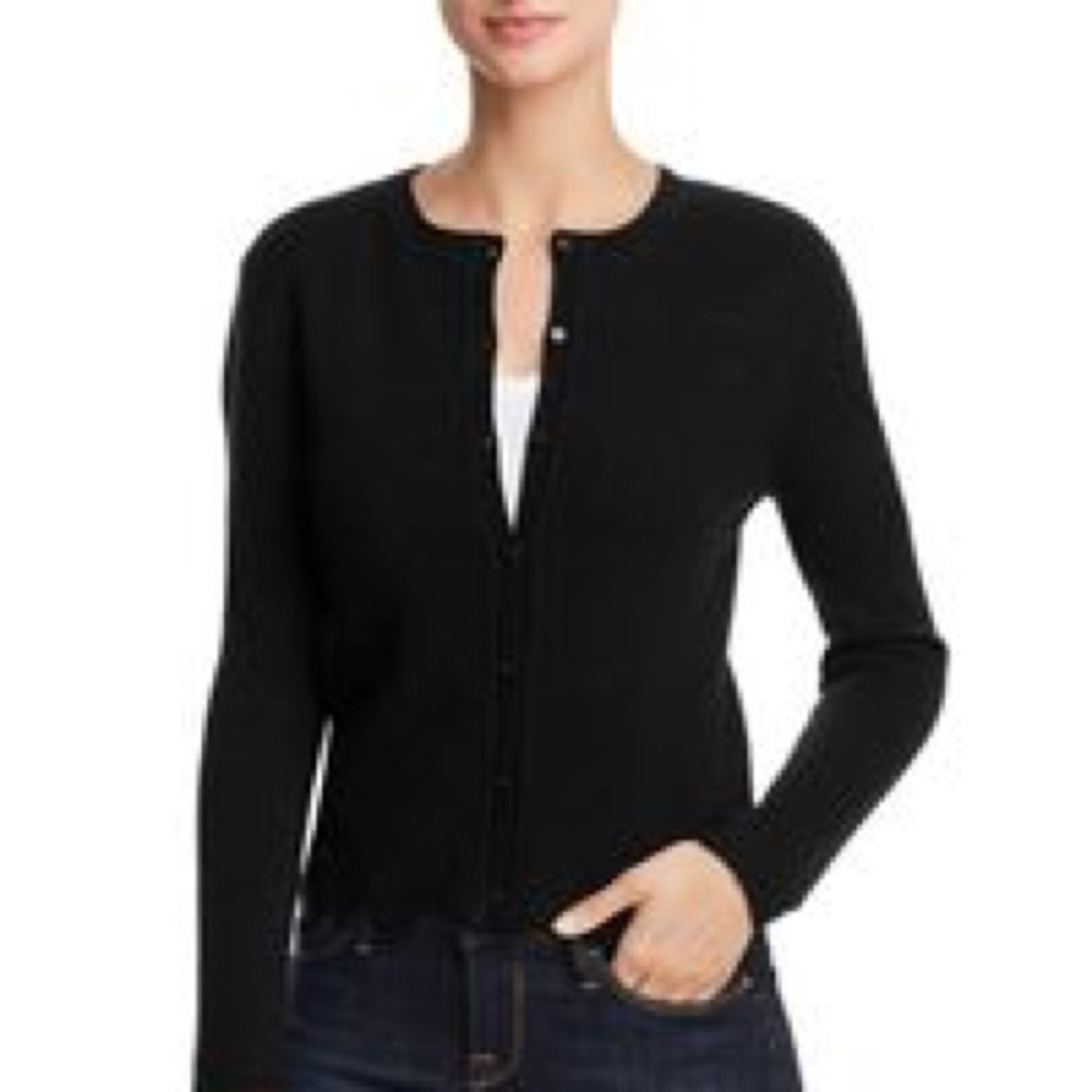 Theory black wool cardigan